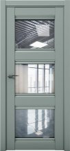 Изображение товара Межкомнатная дверь с экошпоном Aurum Doors Кобальт Co 24 Deep Green Прозрачное стекло