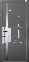 Изображение товара Межкомнатная дверь с экошпоном Aurum Doors Платина Pt 7 Crystall Gray Al White Сильвер грей