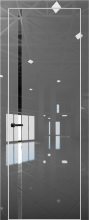 Изображение товара Межкомнатная дверь с экошпоном Aurum Doors Платина Pt 8 Crystall Gray Al White Зеркало