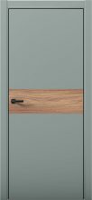 Изображение товара Межкомнатная дверь с экошпоном Aurum Doors Паладий Pd 5 Deep Green Black Edition Дуб Натуральный