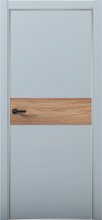 Изображение товара Межкомнатная дверь с экошпоном Aurum Doors Паладий Pd 5 Deep Blue Анодированная кромка Al Дуб Натуральный