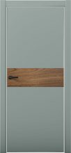 Изображение товара Межкомнатная дверь с экошпоном Aurum Doors Паладий Pd 5 Deep Green Al White Орех Пекан