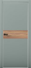 Изображение товара Межкомнатная дверь с экошпоном Aurum Doors Паладий Pd 5 Deep Green Al White Дуб Натуральный