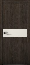 Изображение товара Межкомнатная дверь с экошпоном Aurum Doors Плутоний Pu 5 Дуб Темный Анодированная кромка Al Магнолия