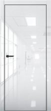 Изображение товара Межкомнатная дверь с экошпоном Aurum Doors Платина Pt 1 Crystall White Black Edition