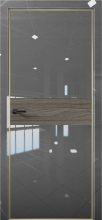 Изображение товара Межкомнатная дверь с экошпоном Aurum Doors Платина Pt 5 Crystall Gray Gold Edition Дуб Миндаль