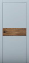 Изображение товара Межкомнатная дверь с экошпоном Aurum Doors Паладий Pd 5 Deep Blue Кромка ABC Орех Пекан