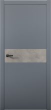 Изображение товара Межкомнатная дверь с экошпоном Aurum Doors Паладий Pd 5 Антрацит Кромка ABC Бетон LOFT