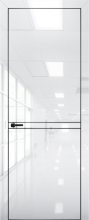 Изображение товара Межкомнатная дверь с экошпоном Aurum Doors Платина Pt 9 Crystall White Black Edition