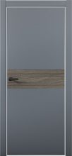 Изображение товара Межкомнатная дверь с экошпоном Aurum Doors Паладий Pd 5 Антрацит Al White Дуб Миндаль