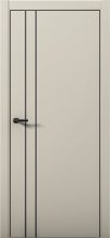 Изображение товара Межкомнатная дверь с экошпоном Aurum Doors Паладий Pd 4 Силк Грей Black Edition