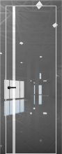 Изображение товара Межкомнатная дверь с экошпоном Aurum Doors Платина Pt 8 Crystall Gray Al White Белый лакобель
