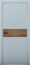 Изображение товара Межкомнатная дверь с экошпоном Aurum Doors Паладий Pd 5 Deep Blue Анодированная кромка Al Орех Пекан