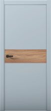 Изображение товара Межкомнатная дверь с экошпоном Aurum Doors Паладий Pd 5 Deep Blue Кромка ABC Дуб Натуральный