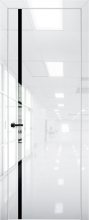 Изображение товара Межкомнатная дверь с экошпоном Aurum Doors Платина Pt 8 Crystall White Al White Черный лакобель