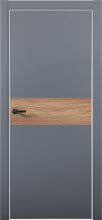 Изображение товара Межкомнатная дверь с экошпоном Aurum Doors Паладий Pd 5 Антрацит Al White Дуб Натуральный