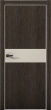 Изображение товара Межкомнатная дверь с экошпоном Aurum Doors Плутоний Pu 5 Дуб Темный Al White Силк Грей