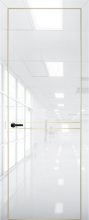 Изображение товара Межкомнатная дверь с экошпоном Aurum Doors Платина Pt 9 Crystall White Gold Edition