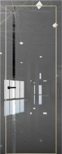 Изображение товара Межкомнатная дверь с экошпоном Aurum Doors Платина Pt 8 Crystall Gray Gold Edition Зеркало