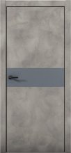 Изображение товара Межкомнатная дверь с экошпоном Aurum Doors Плутоний Pu 5 Бетон LOFT Black Edition Антрацит