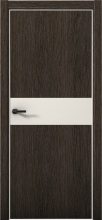 Изображение товара Межкомнатная дверь с экошпоном Aurum Doors Плутоний Pu 5 Дуб Темный Al White Магнолия