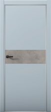 Изображение товара Межкомнатная дверь с экошпоном Aurum Doors Паладий Pd 5 Deep Blue Анодированная кромка Al Бетон LOFT