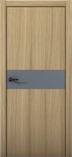 Изображение товара Межкомнатная дверь с экошпоном Aurum Doors Плутоний Pu 5 Дуб Светлый Black Edition Антрацит