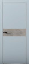 Изображение товара Межкомнатная дверь с экошпоном Aurum Doors Паладий Pd 5 Deep Blue Al White Бетон LOFT