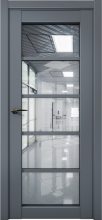 Изображение товара Межкомнатная дверь с экошпоном Aurum Doors Кобальт Co 23 Антрацит Прозрачное зеркало