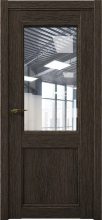 Изображение товара Межкомнатная дверь с экошпоном Aurum Doors Кобальт Co 33 Дуб Темный Прозрачное стекло