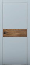 Изображение товара Межкомнатная дверь с экошпоном Aurum Doors Паладий Pd 5 Deep Blue Al White Орех Пекан