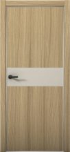 Изображение товара Межкомнатная дверь с экошпоном Aurum Doors Плутоний Pu 5 Дуб Светлый Анодированная кромка Al Силк Грей