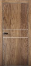 Изображение товара Межкомнатная дверь с экошпоном Aurum Doors Плутоний Pu 3 Орех Пекан Al White
