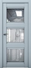 Изображение товара Межкомнатная дверь с экошпоном Aurum Doors Кобальт Co 24 Deep Blue Прозрачное зеркало
