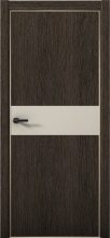 Изображение товара Межкомнатная дверь с экошпоном Aurum Doors Плутоний Pu 5 Дуб Темный Gold Edition Силк Грей
