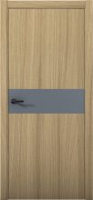 Изображение товара Межкомнатная дверь с экошпоном Aurum Doors Плутоний Pu 5 Дуб Светлый Кромка ABC Антрацит