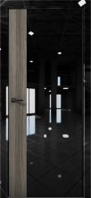 Изображение товара Межкомнатная дверь с экошпоном Aurum Doors Платина Pt 6 Crystall Black Black Edition Дуб Миндаль