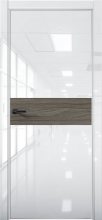 Изображение товара Межкомнатная дверь с экошпоном Aurum Doors Платина Pt 5 Crystall White Al White Дуб Миндаль