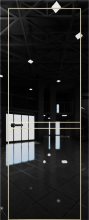 Изображение товара Межкомнатная дверь с экошпоном Aurum Doors Платина Pt 9 Crystall Black Gold Edition