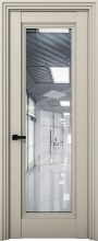 Изображение товара Межкомнатная дверь с экошпоном Aurum Doors Кобальт Co 38 Силк грей Прозрачное зеркало