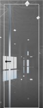 Изображение товара Межкомнатная дверь с экошпоном Aurum Doors Платина Pt 8 Crystall Gray Al White Сильвер грей