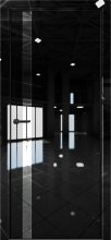 Изображение товара Межкомнатная дверь с экошпоном Aurum Doors Платина Pt 7 Crystall Black Black Edition Зеркало