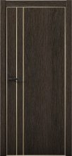 Изображение товара Межкомнатная дверь с экошпоном Aurum Doors Плутоний Pu 4 Дуб Темный Gold Edition