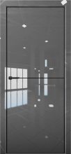 Изображение товара Межкомнатная дверь с экошпоном Aurum Doors Платина Pt 2 Crystall Gray Black Edition