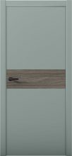 Изображение товара Межкомнатная дверь с экошпоном Aurum Doors Паладий Pd 5 Deep Green Кромка ABC Дуб Миндаль