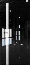 Изображение товара Межкомнатная дверь с экошпоном Aurum Doors Платина Pt 7 Crystall Black Black Edition Белый лакобель