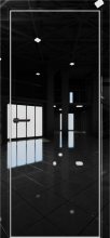 Изображение товара Межкомнатная дверь с экошпоном Aurum Doors Платина Pt 1 Crystall Black Al White