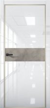 Изображение товара Межкомнатная дверь с экошпоном Aurum Doors Платина Pt 5 Crystall White Gold Edition Бетон LOFT