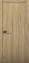Изображение товара Межкомнатная дверь с экошпоном Aurum Doors Плутоний Pu 3 Дуб Светлый Black Edition