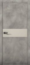 Изображение товара Межкомнатная дверь с экошпоном Aurum Doors Плутоний Pu 5 Бетон LOFT Кромка ABC Силк Грей